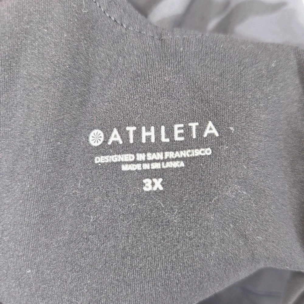 Athleta Camo sports bra tank‎ 3X Gray Black Athletic Workout Sleeveless Stretch